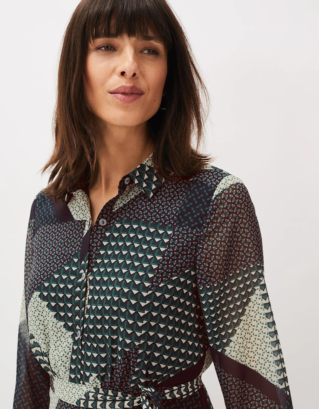 Alaina Print Shirt Dress