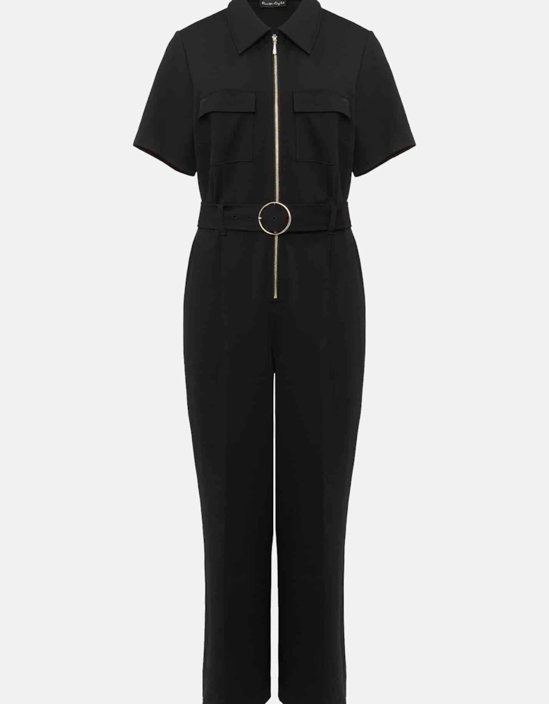 Polly Black Zip Jumpsuit