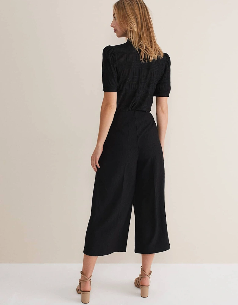 Audrea Black Wide Leg Culottes