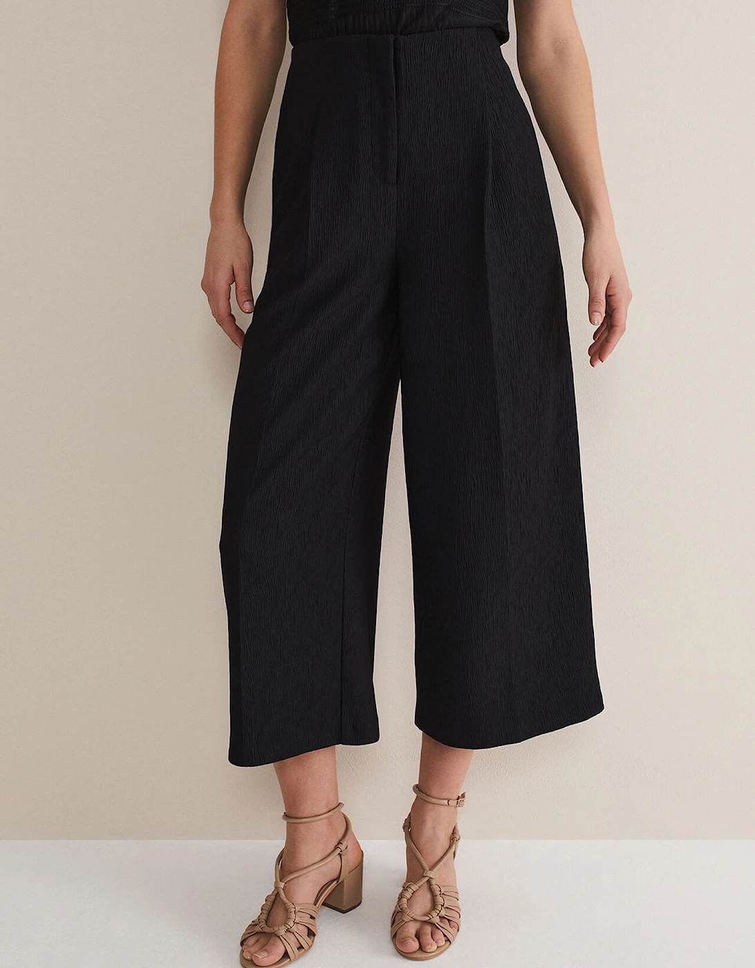 Audrea Black Wide Leg Culottes