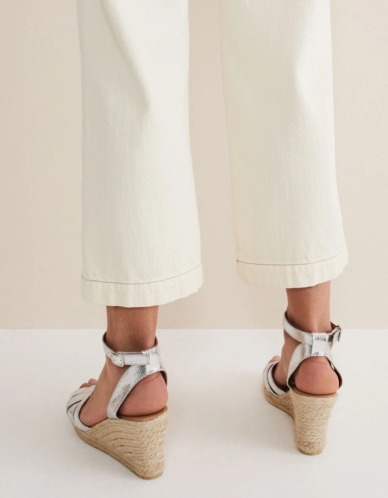 Leather Strappy Espadrilles