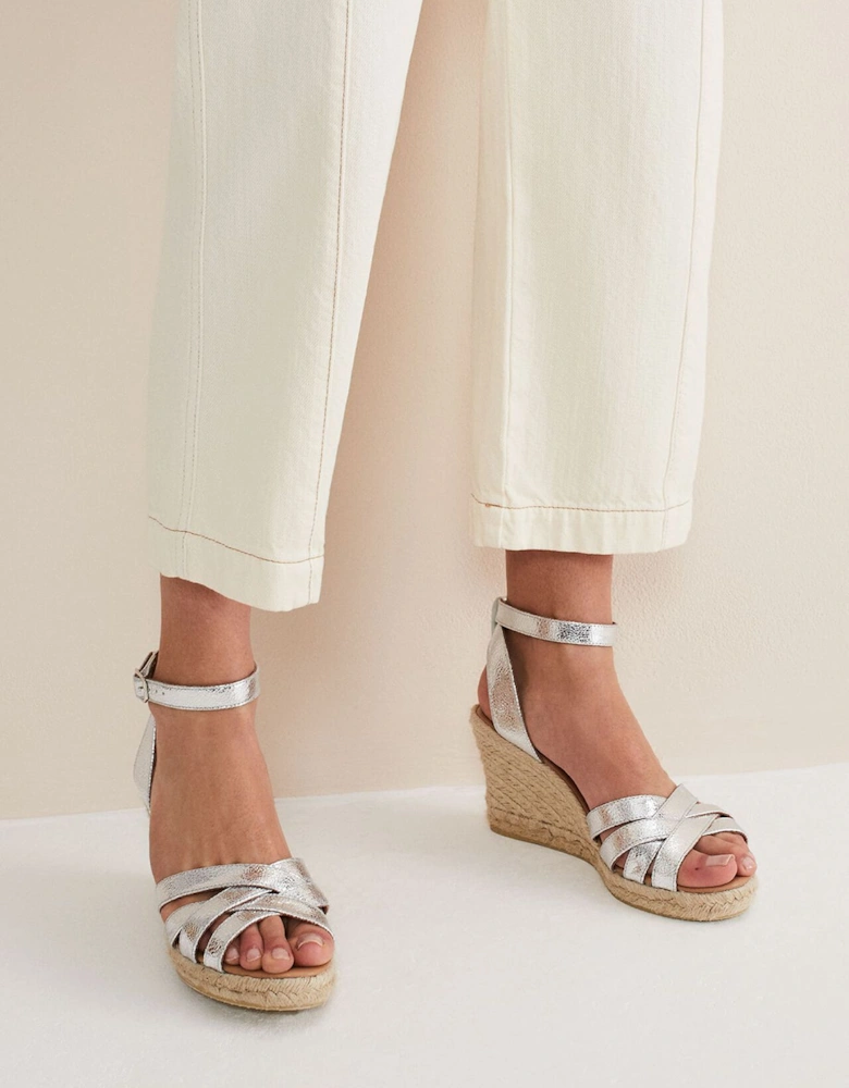 Leather Strappy Espadrilles