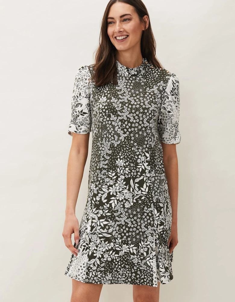 Alva Mixed Print Dress