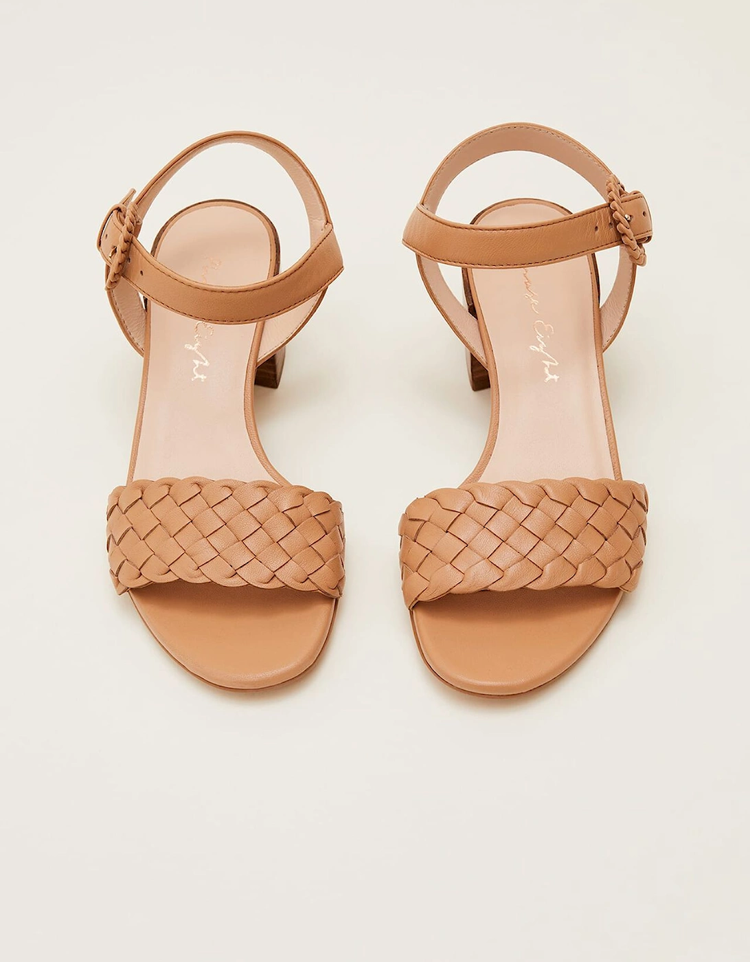 Plaited Leather Heel Sandal