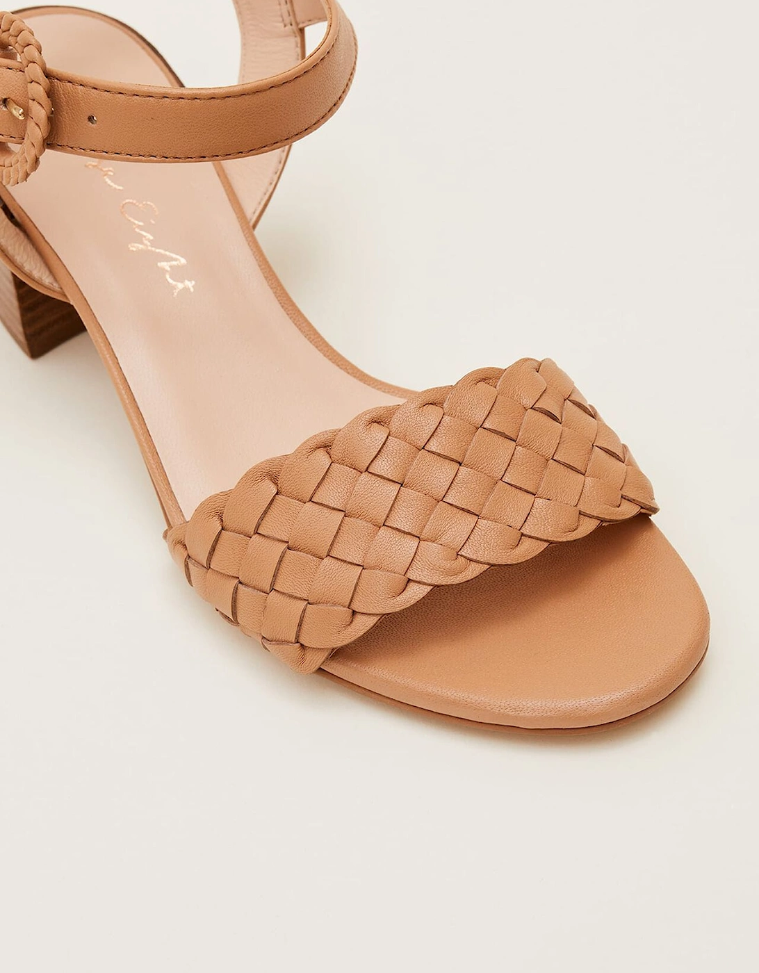 Plaited Leather Heel Sandal