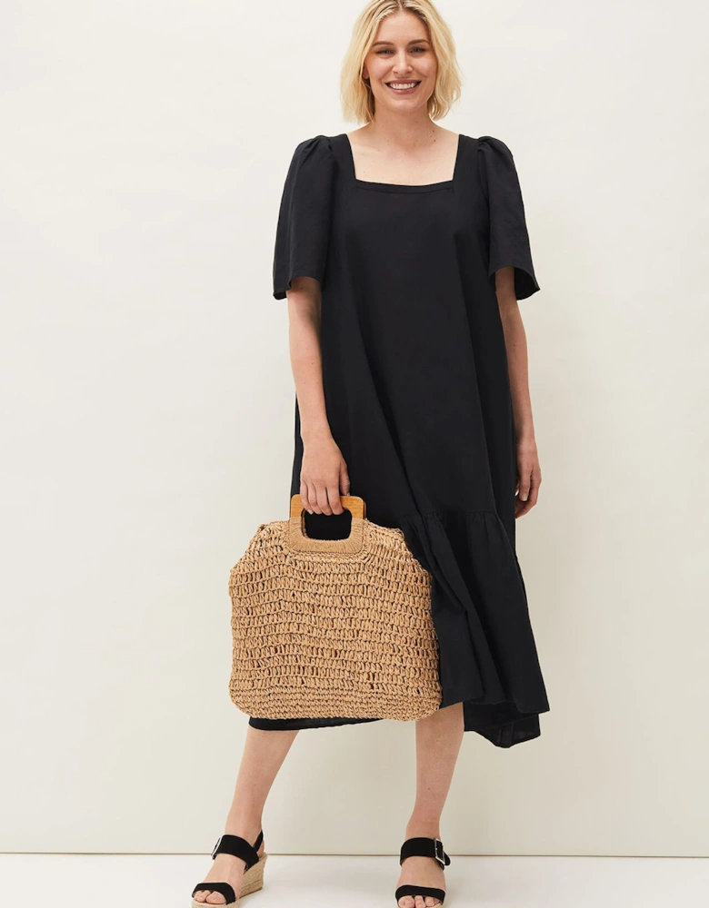 Claria Linen Midi Dress