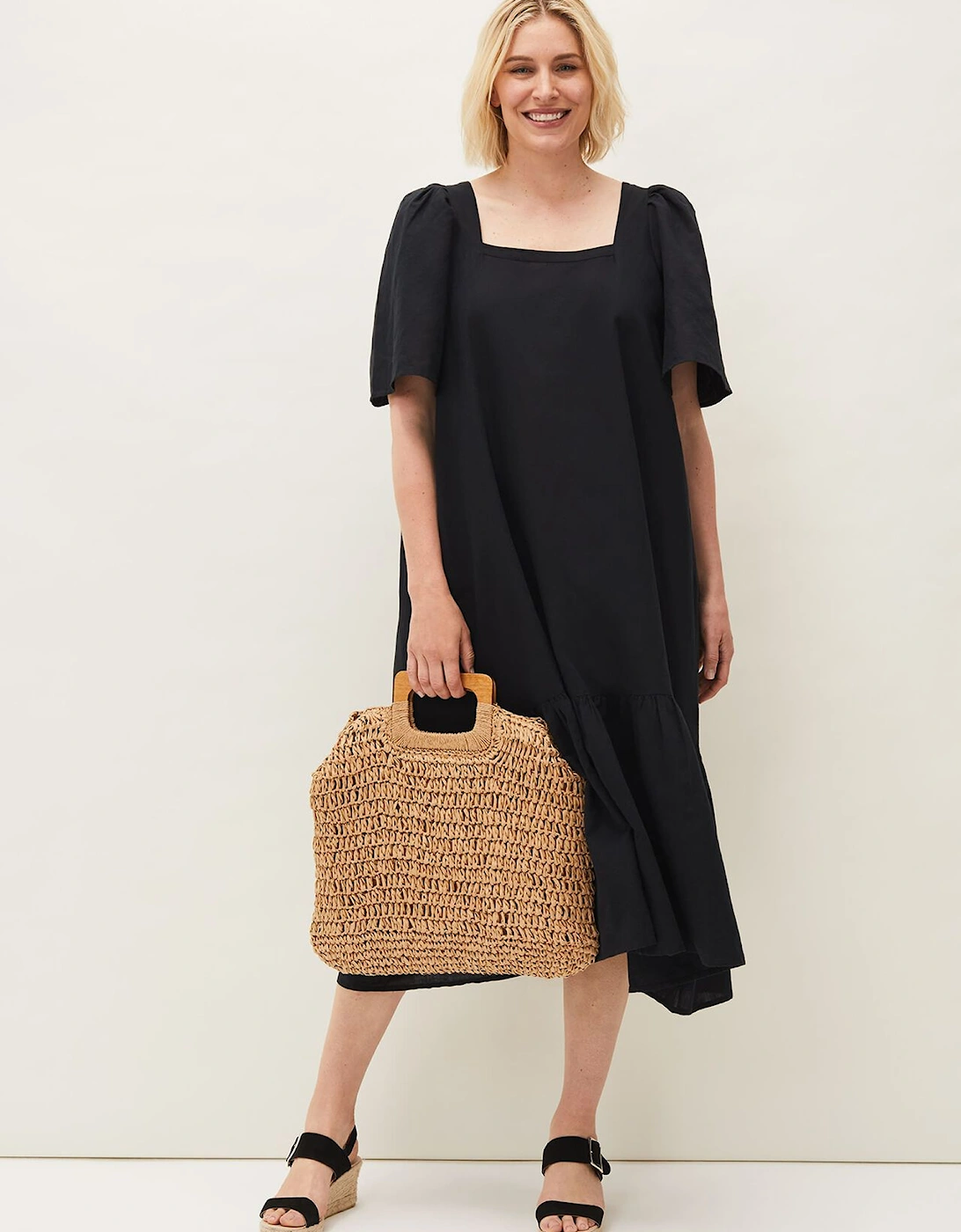 Claria Linen Midi Dress, 9 of 8