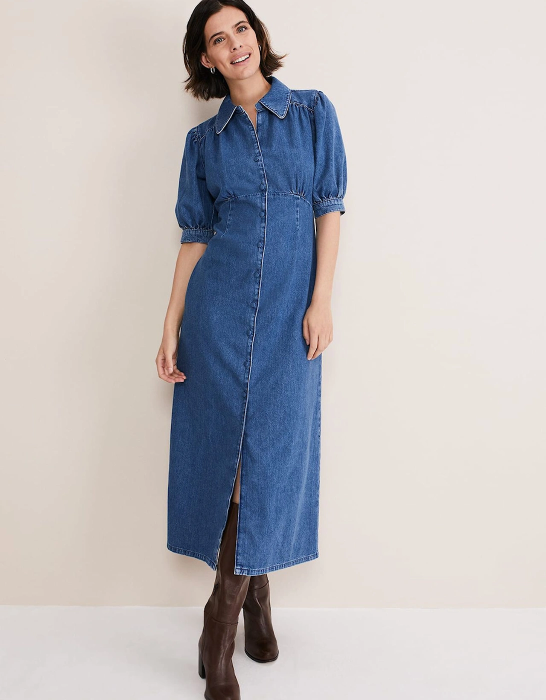 Cosette Denim Midaxi Dress