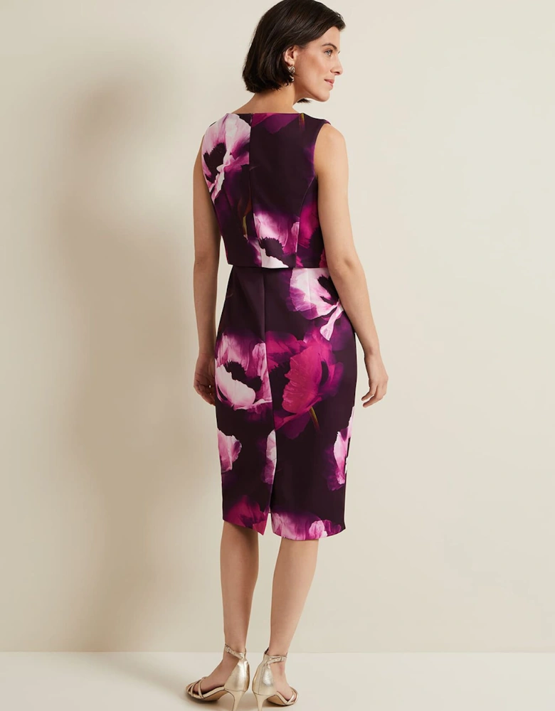 Christie Printed Scuba Midi Dress