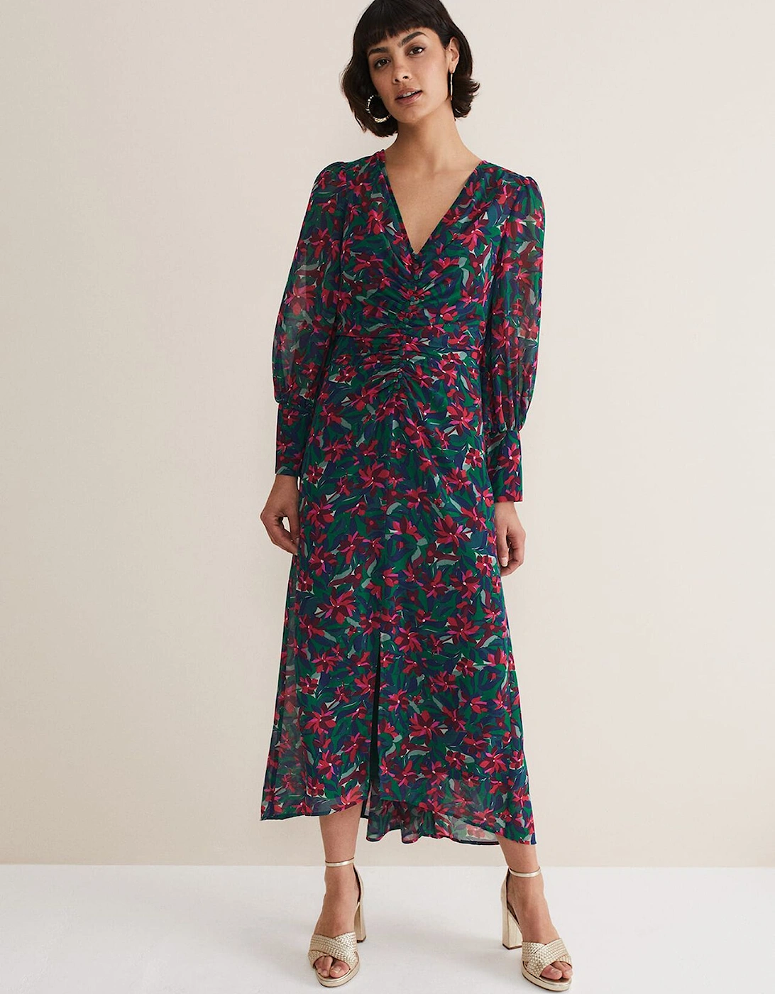 Hyacinth Floral Midi Dress, 7 of 6