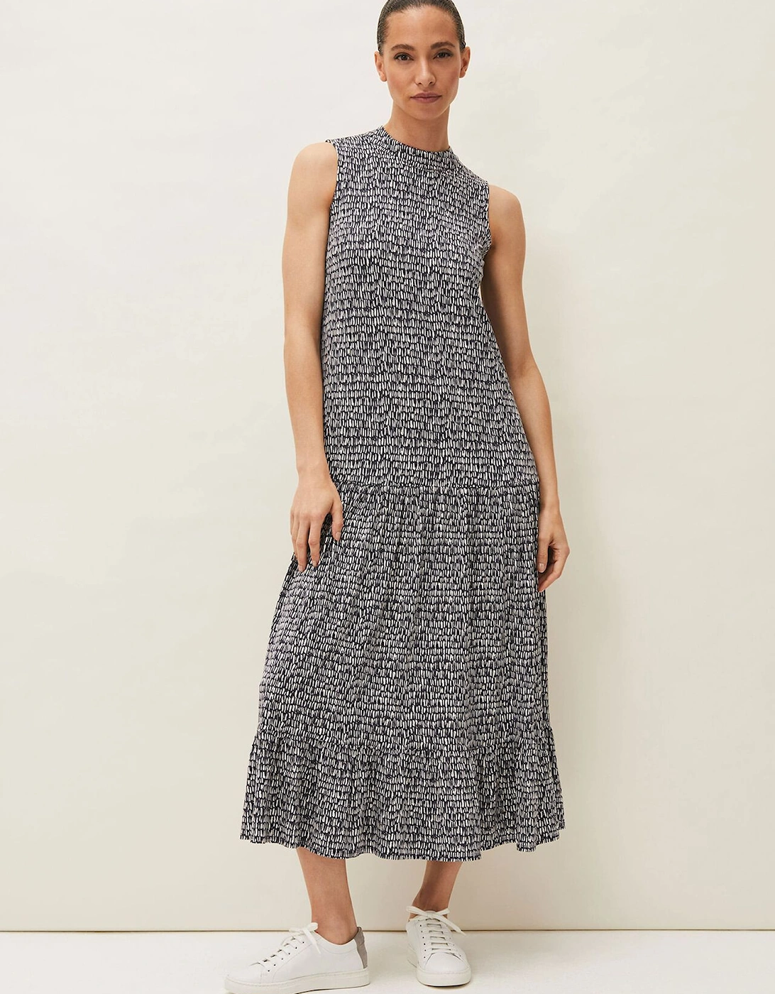 Adelia Abstract Print Midaxi Dress