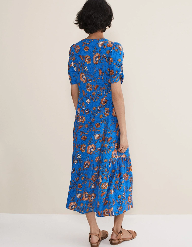 Adriel Paisley Midi Dress