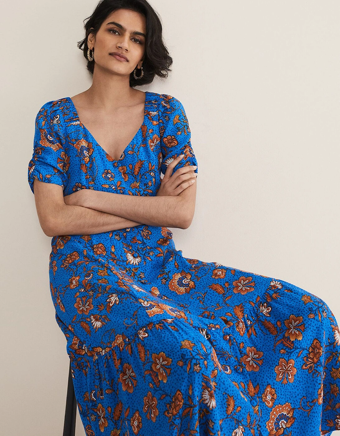 Adriel Paisley Midi Dress