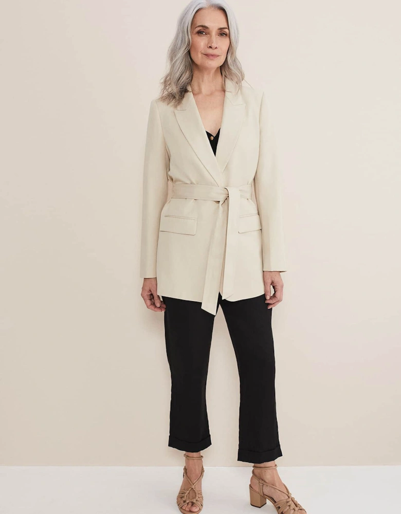 Inessa Linen Belted Blazer