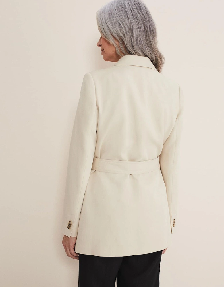 Inessa Linen Belted Blazer