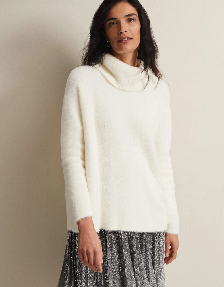 Natalia Fluffy Roll Neck Knit