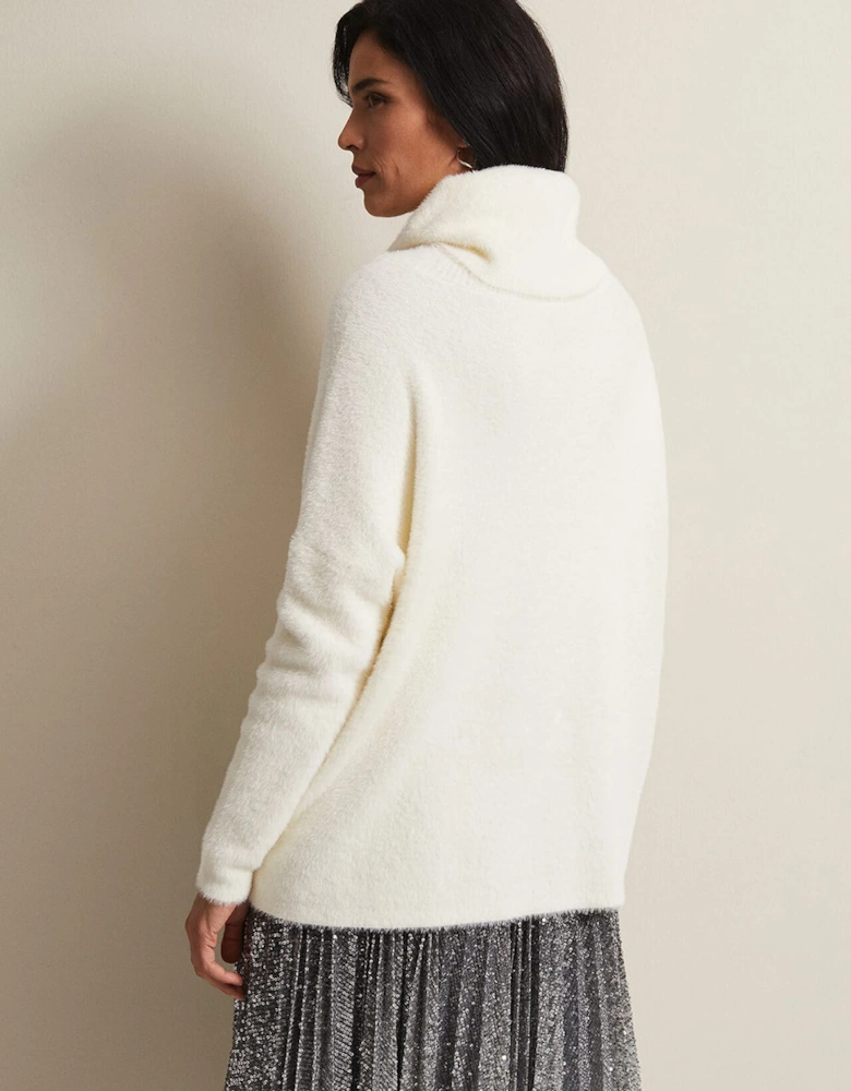 Natalia Fluffy Roll Neck Knit