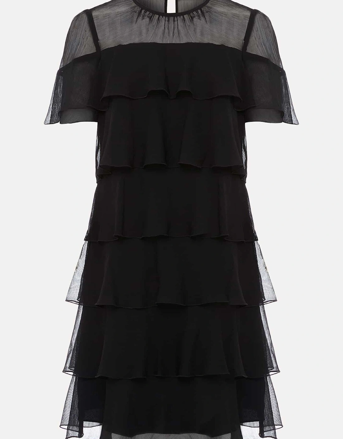 Nika Black Tiered Shift Dress