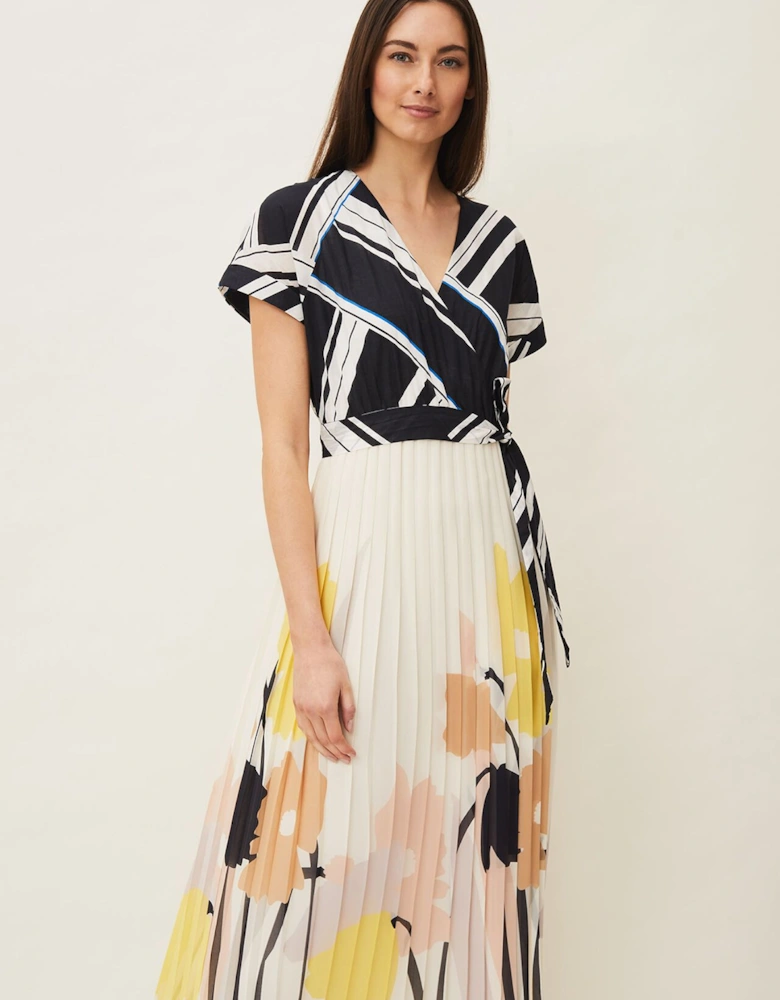 Saskie Mix Print Midaxi Dress