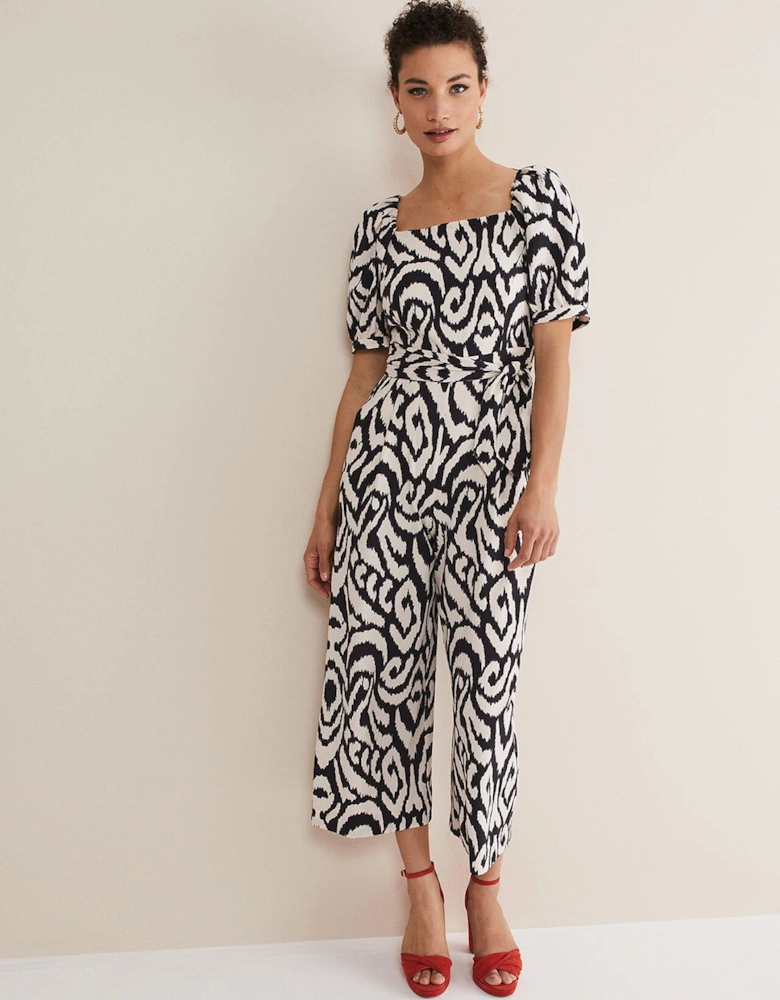 Sara Ikat Wide Leg Jumpsuit