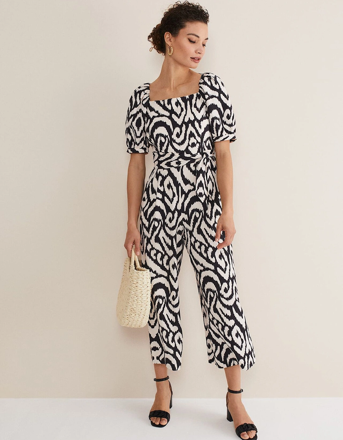 Sara Ikat Wide Leg Jumpsuit