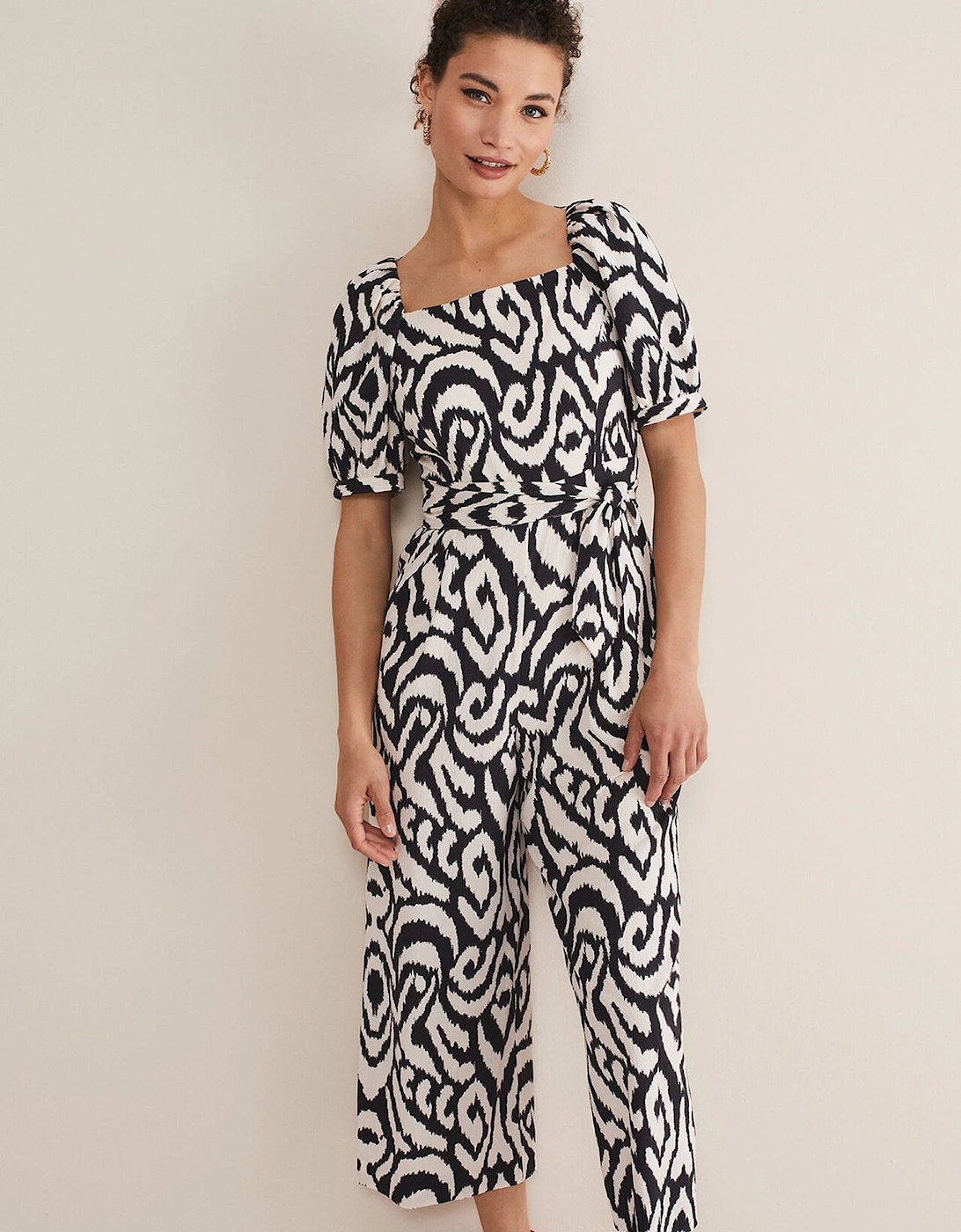 Sara Ikat Wide Leg Jumpsuit