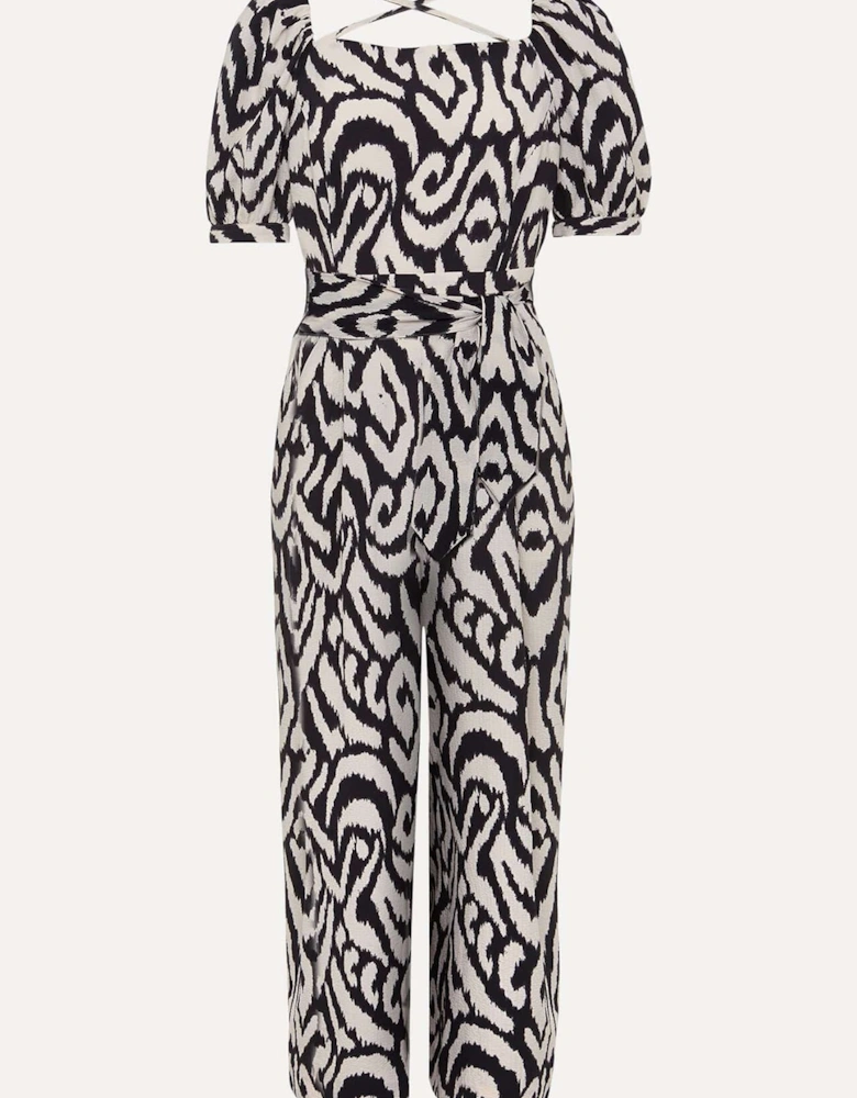 Sara Ikat Wide Leg Jumpsuit