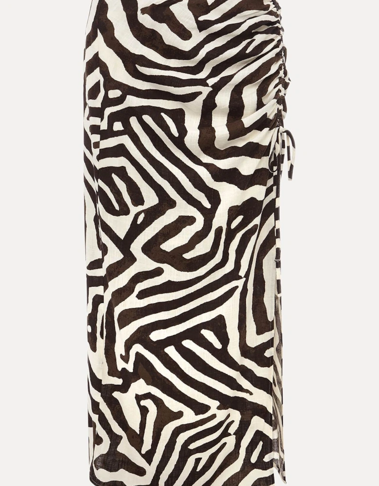 Isabelle Zebra Midi Skirt