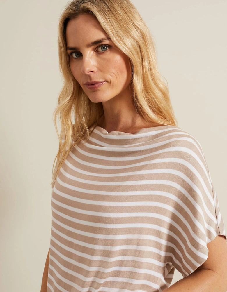 Carina Stripe Cowl Neck Top