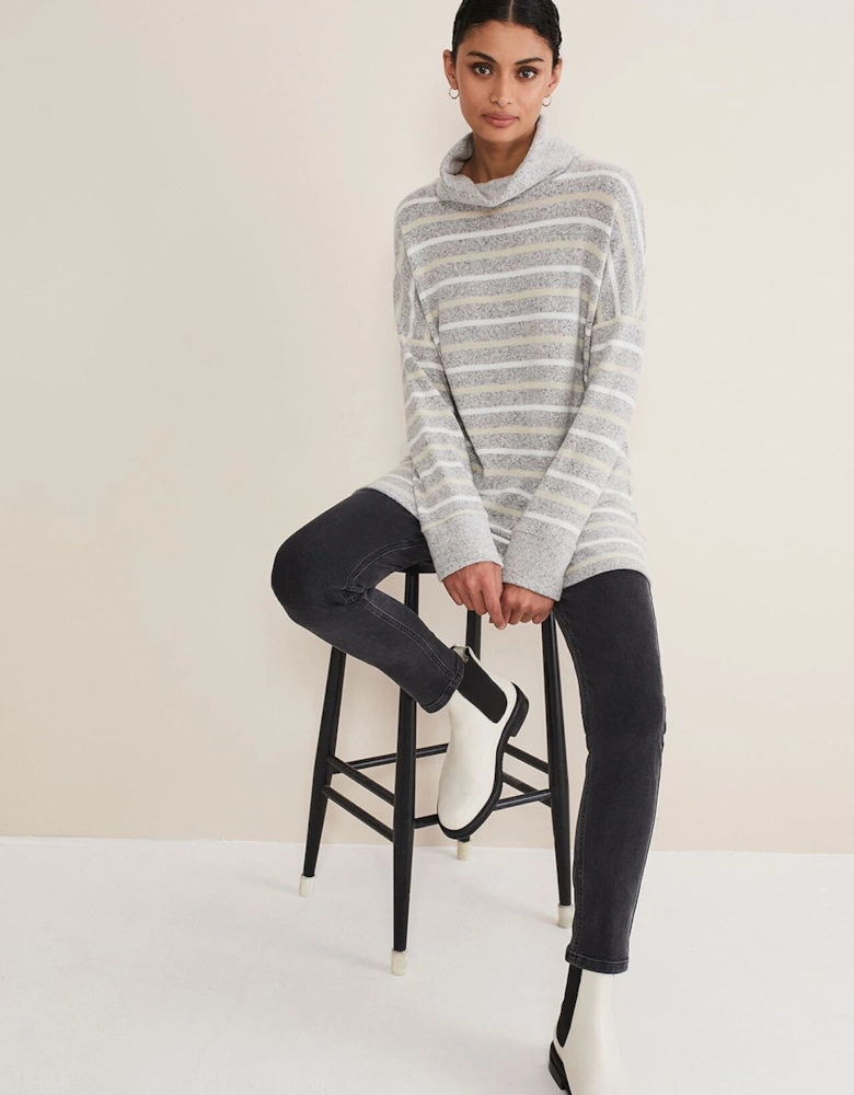 Leya Stripe Snuggle Top