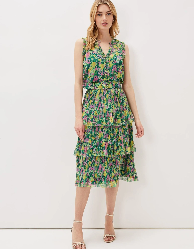 Heidi Printed Plisse Co-Ord Skirt