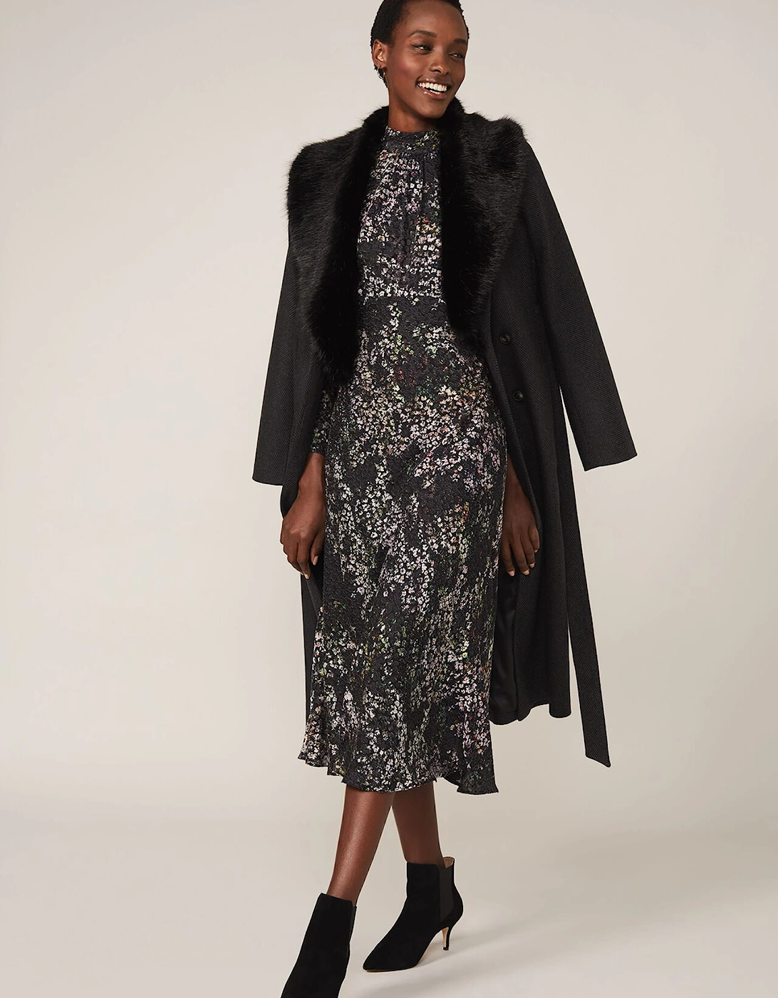 Elinore Printed Burnout Dress