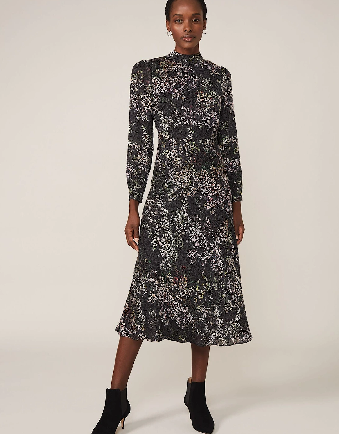 Elinore Printed Burnout Dress