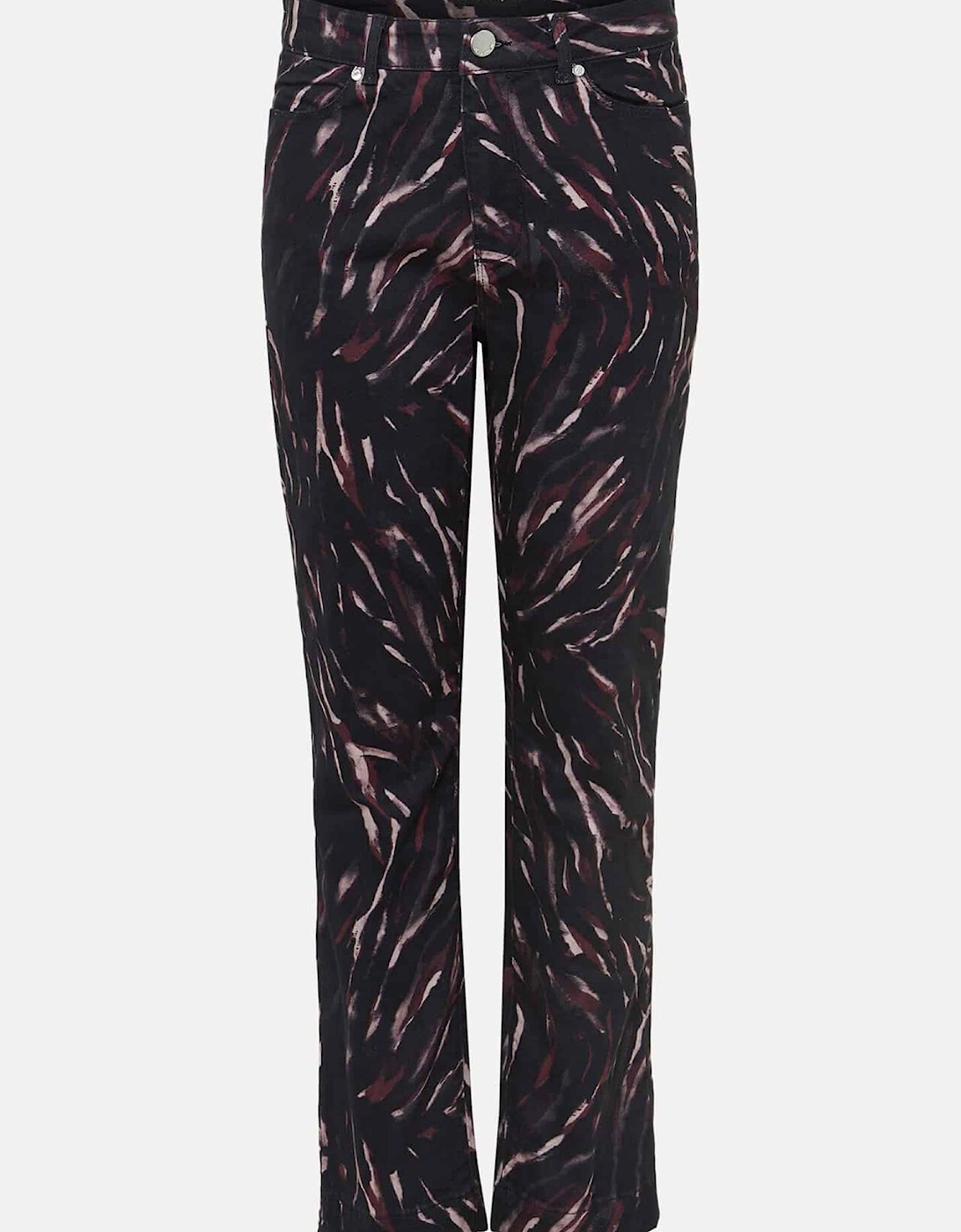 Ramona Zebra Print Straight Leg Jeans