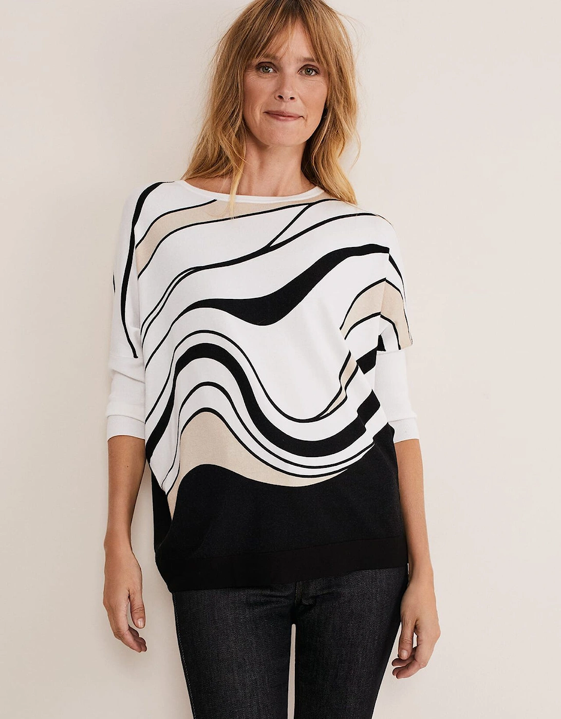 Macie Contour Longline Print Knit