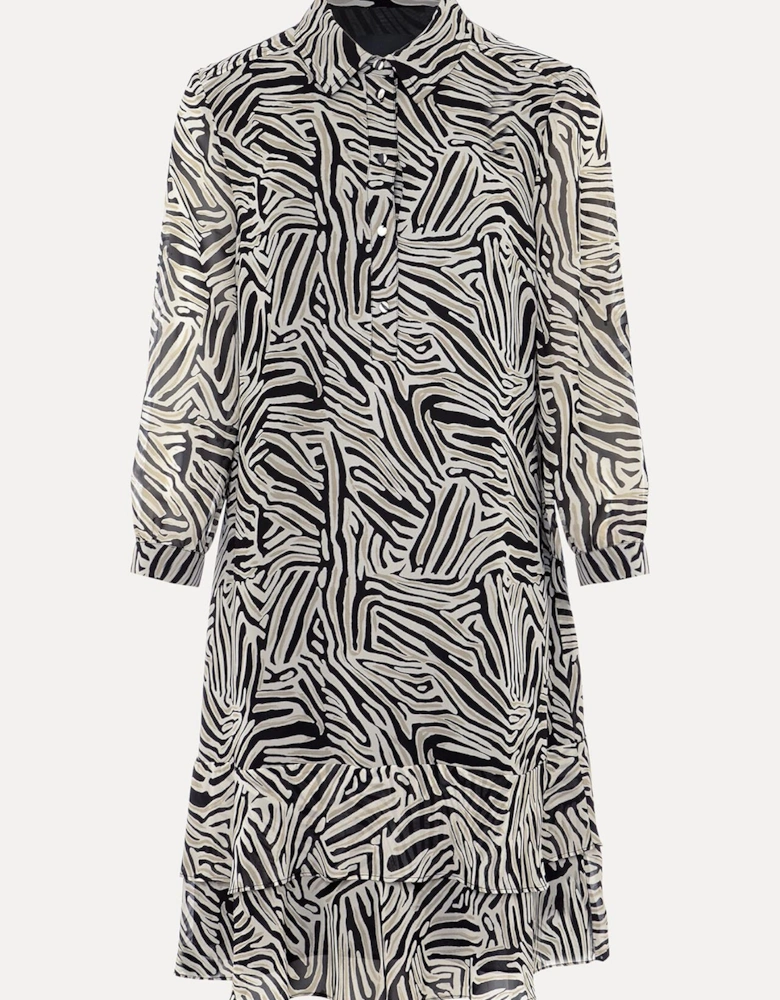 Penelope Zebra Shirt Mini Dress