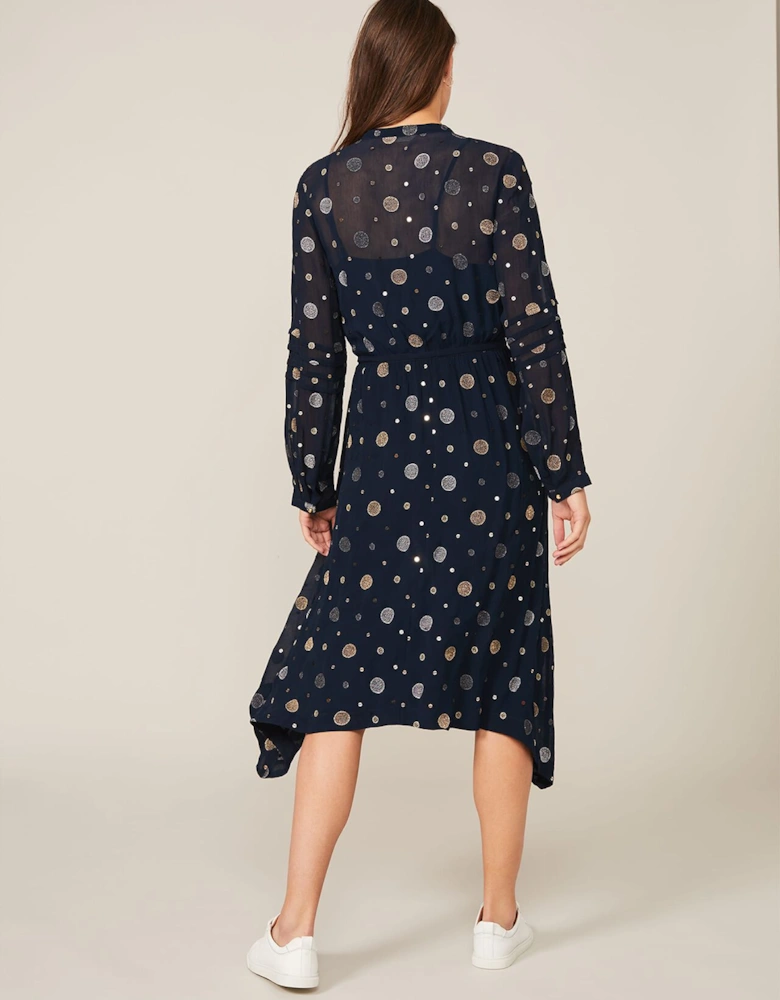 Eve Embroidered Spot Dress