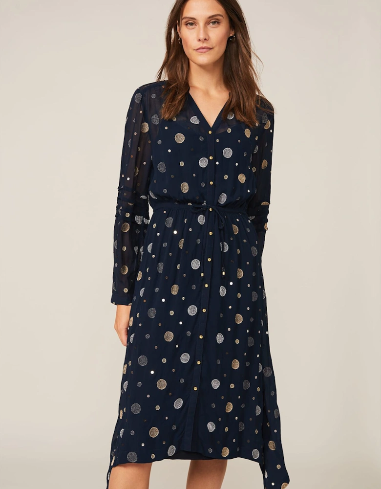 Eve Embroidered Spot Dress