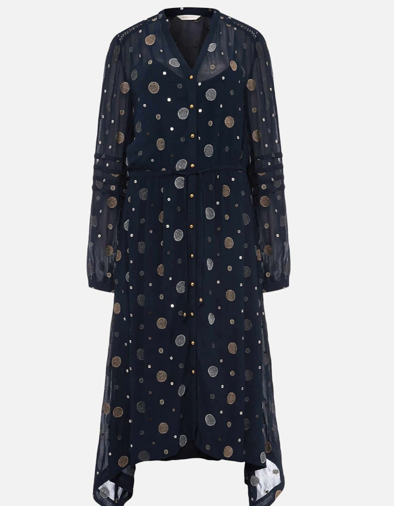 Eve Embroidered Spot Dress