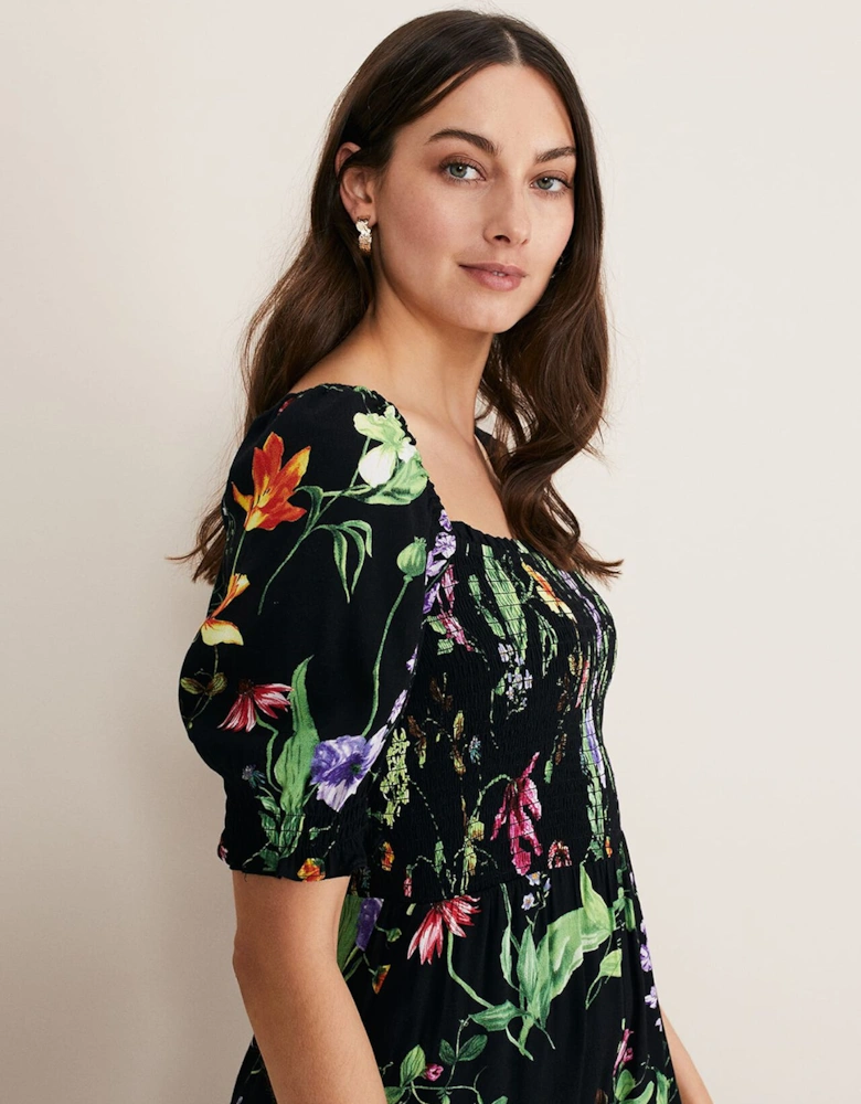 Zaylah Floral Shirred Waist Jumpsuit