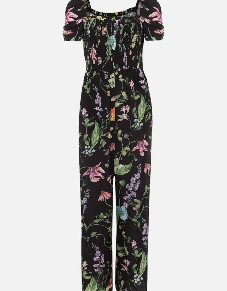 Zaylah Floral Shirred Waist Jumpsuit