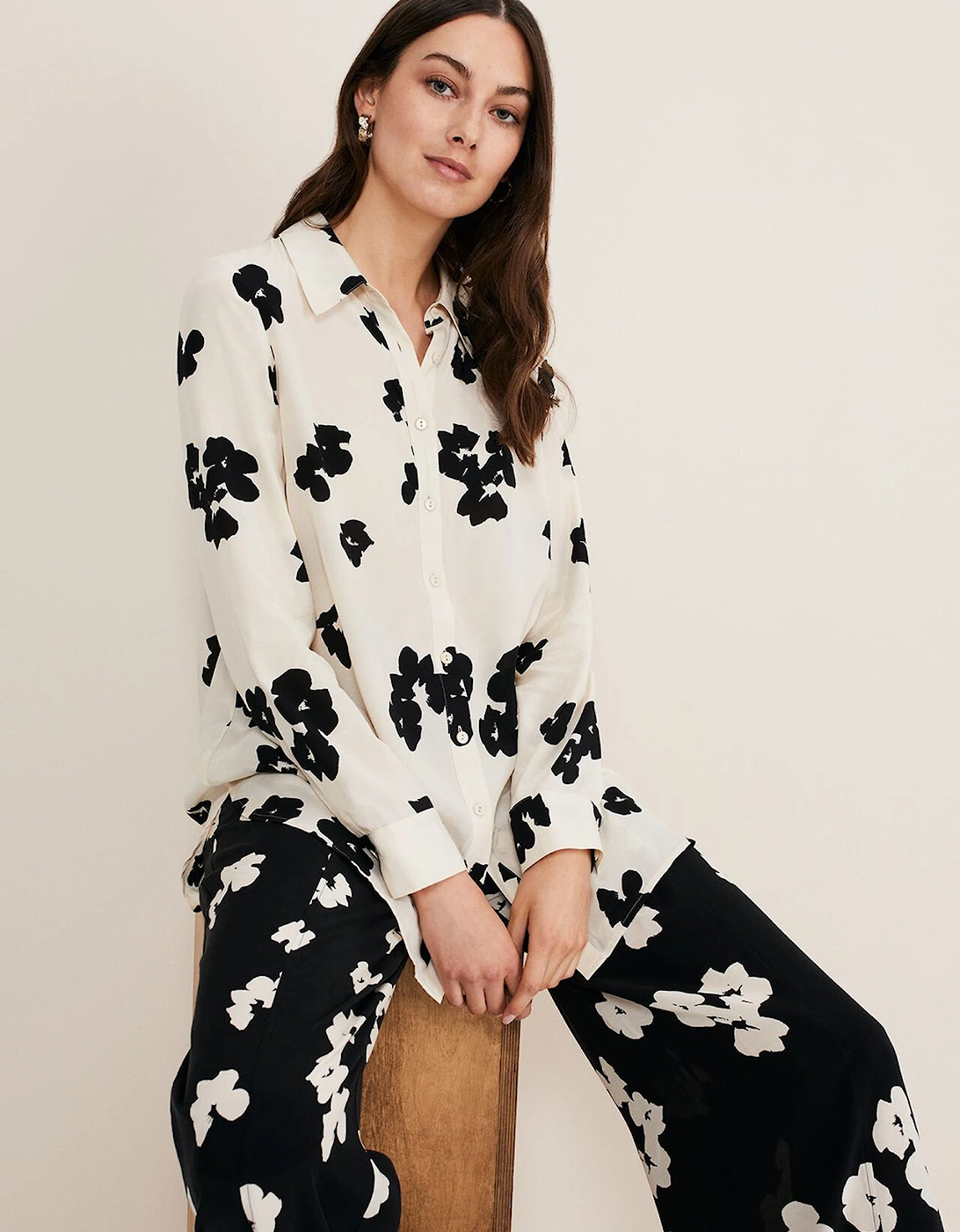 Rae Floral Longline Shirt, 9 of 8