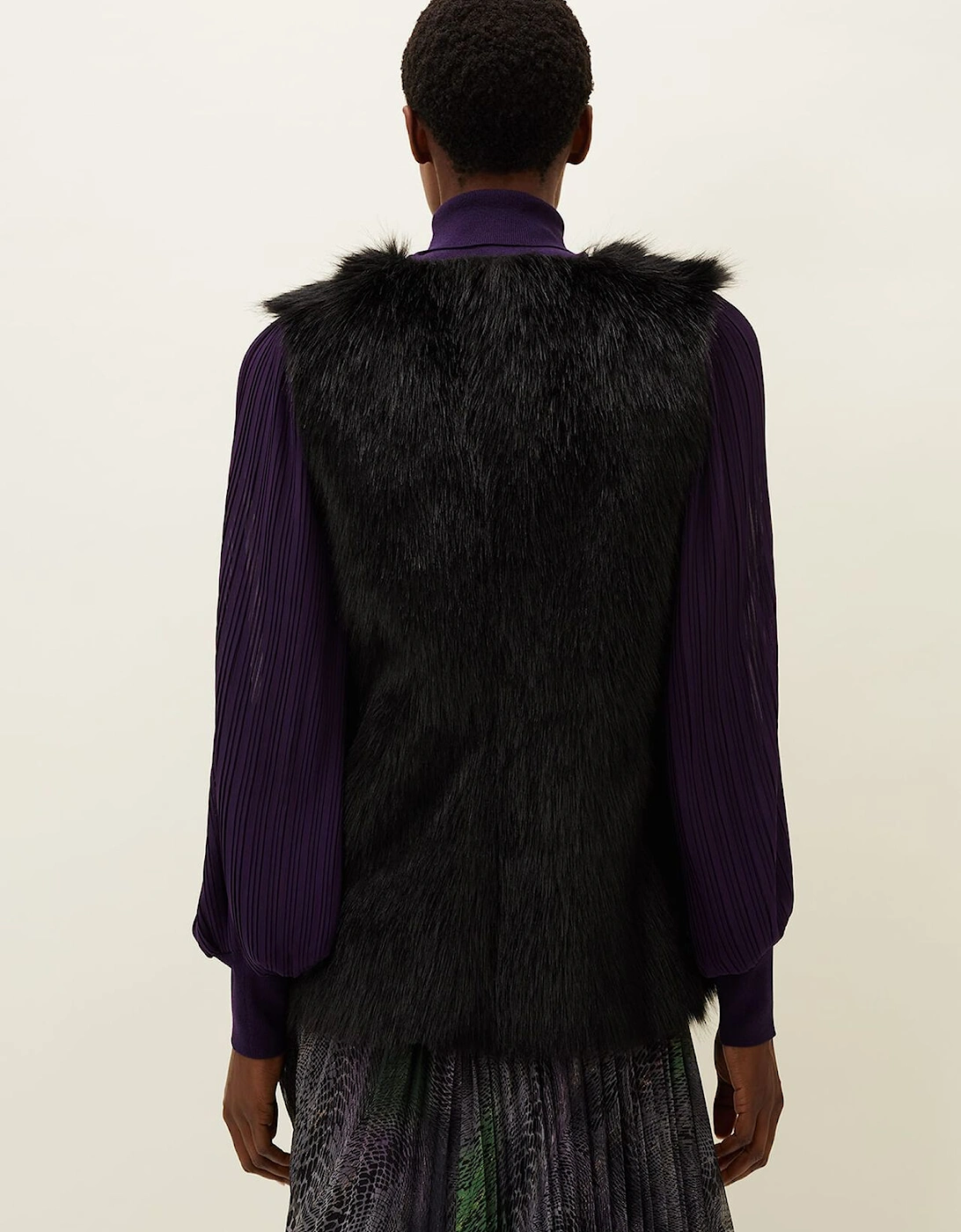 Ella Longline Reversible Faux Fur Gilet