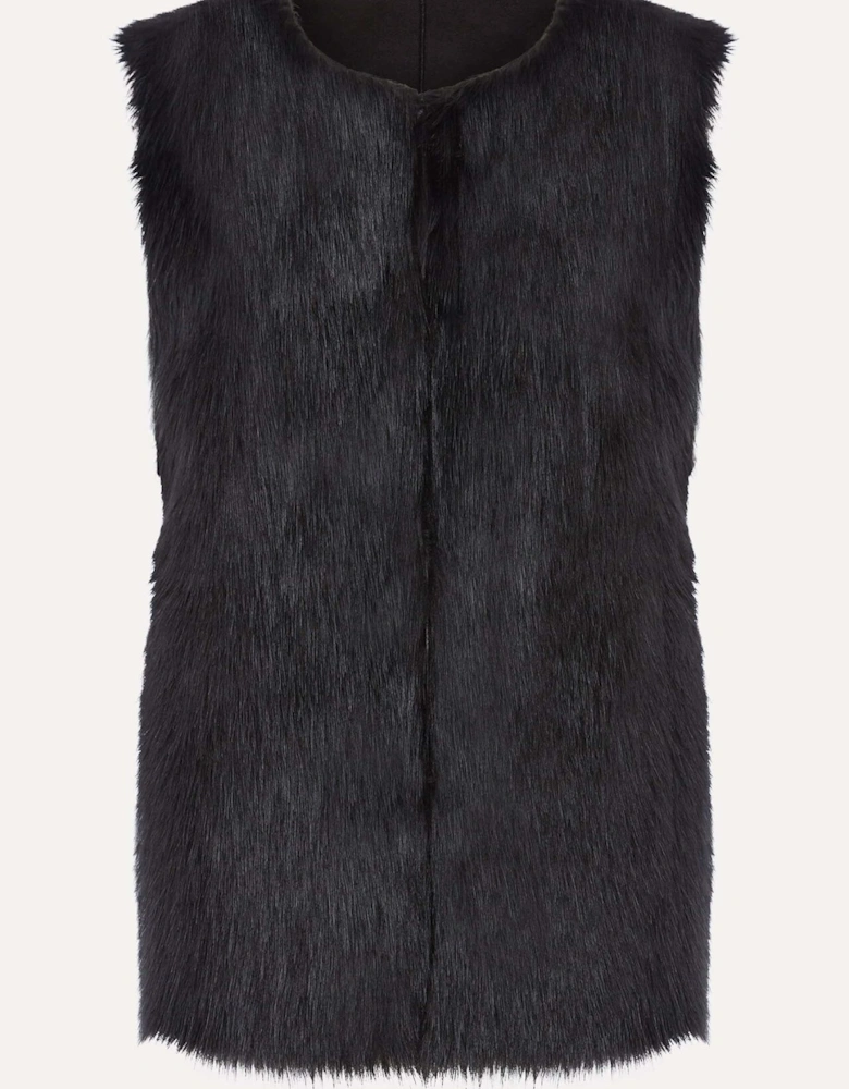 Ella Longline Reversible Faux Fur Gilet