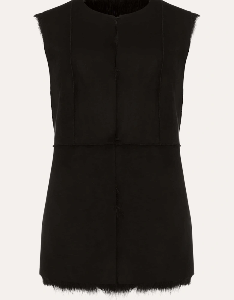 Ella Longline Reversible Faux Fur Gilet