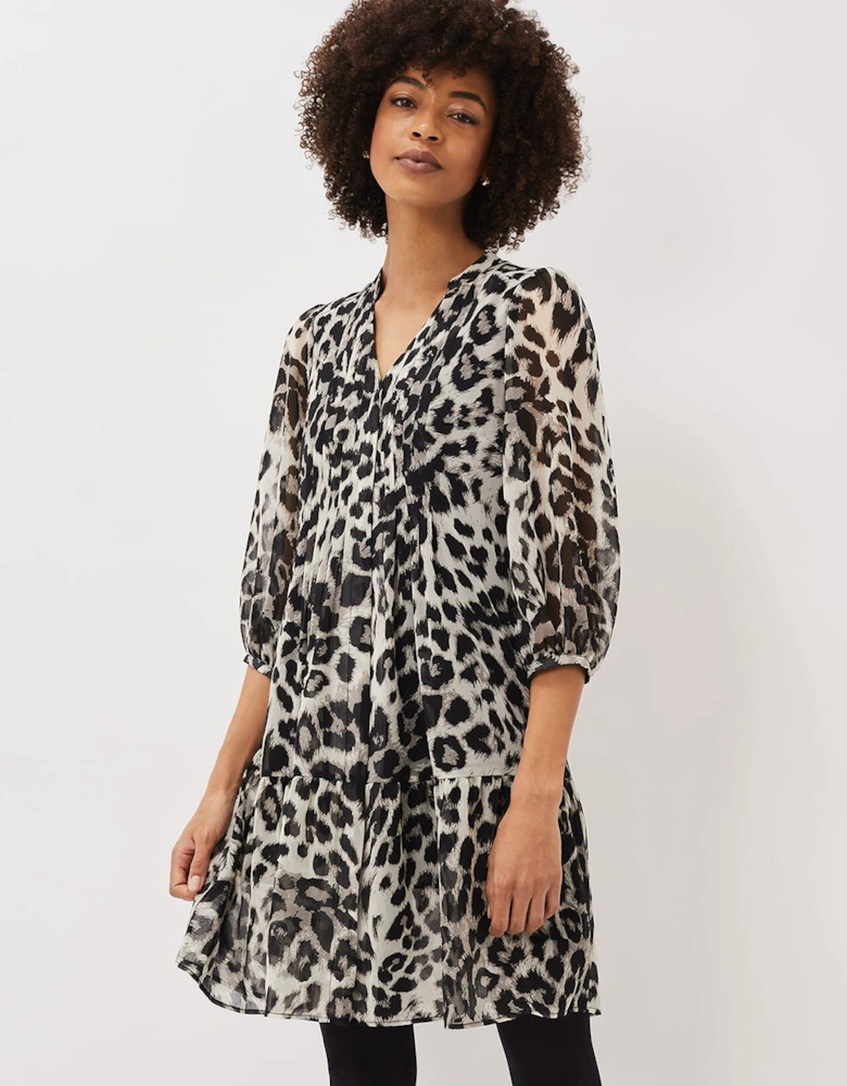 Penele Leopard Print Swing Dress