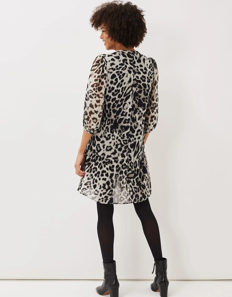 Penele Leopard Print Swing Dress