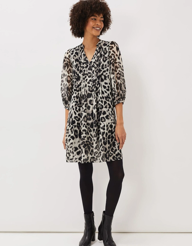 Penele Leopard Print Swing Dress