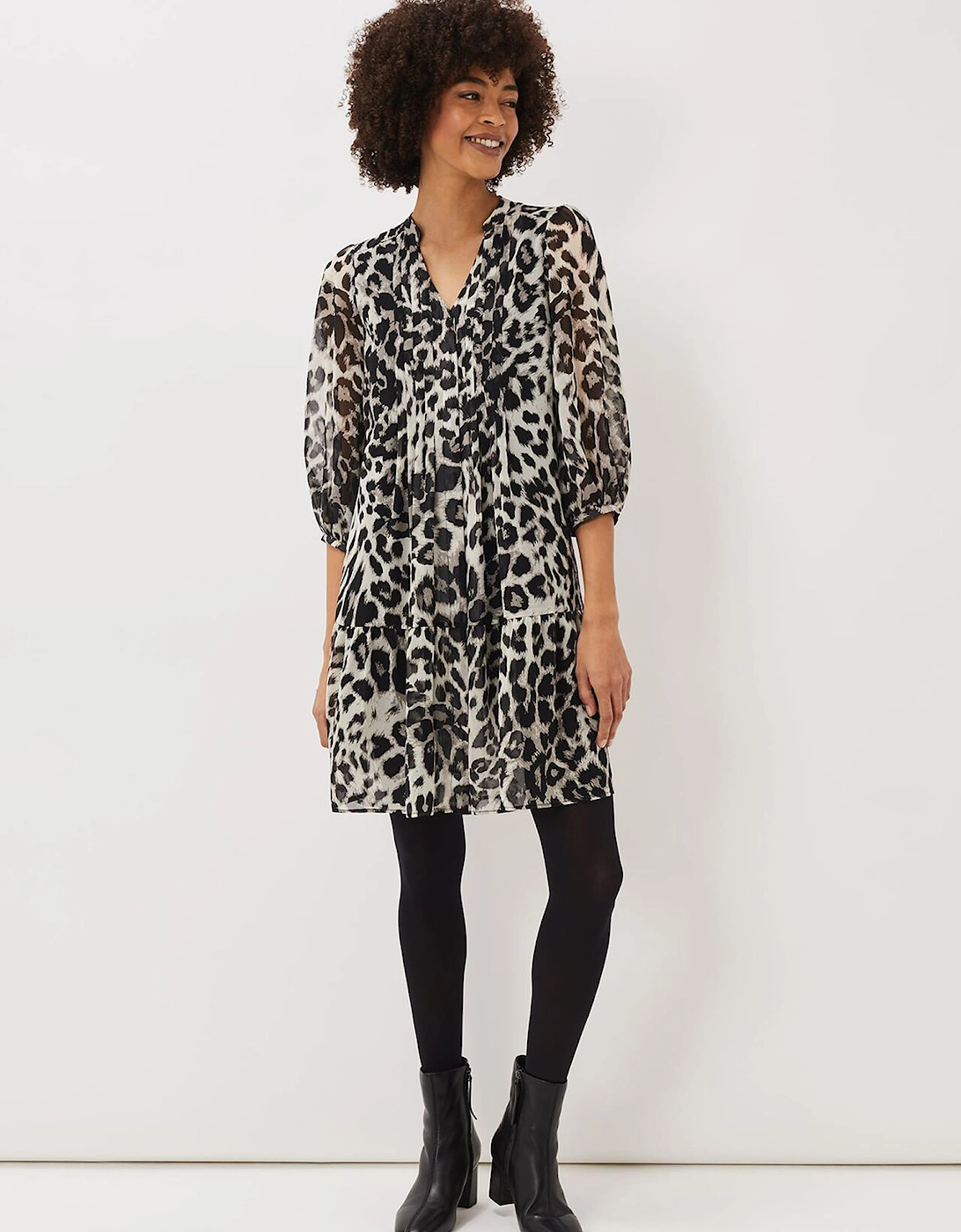 Penele Leopard Print Swing Dress