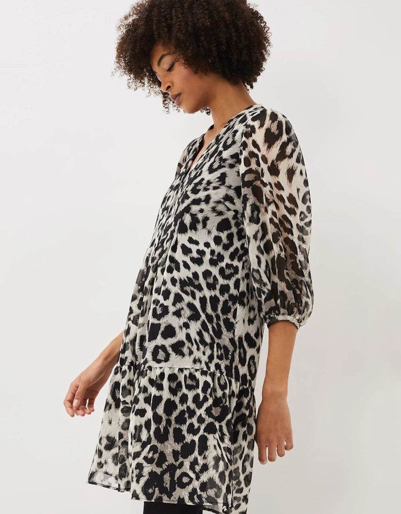 Penele Leopard Print Swing Dress